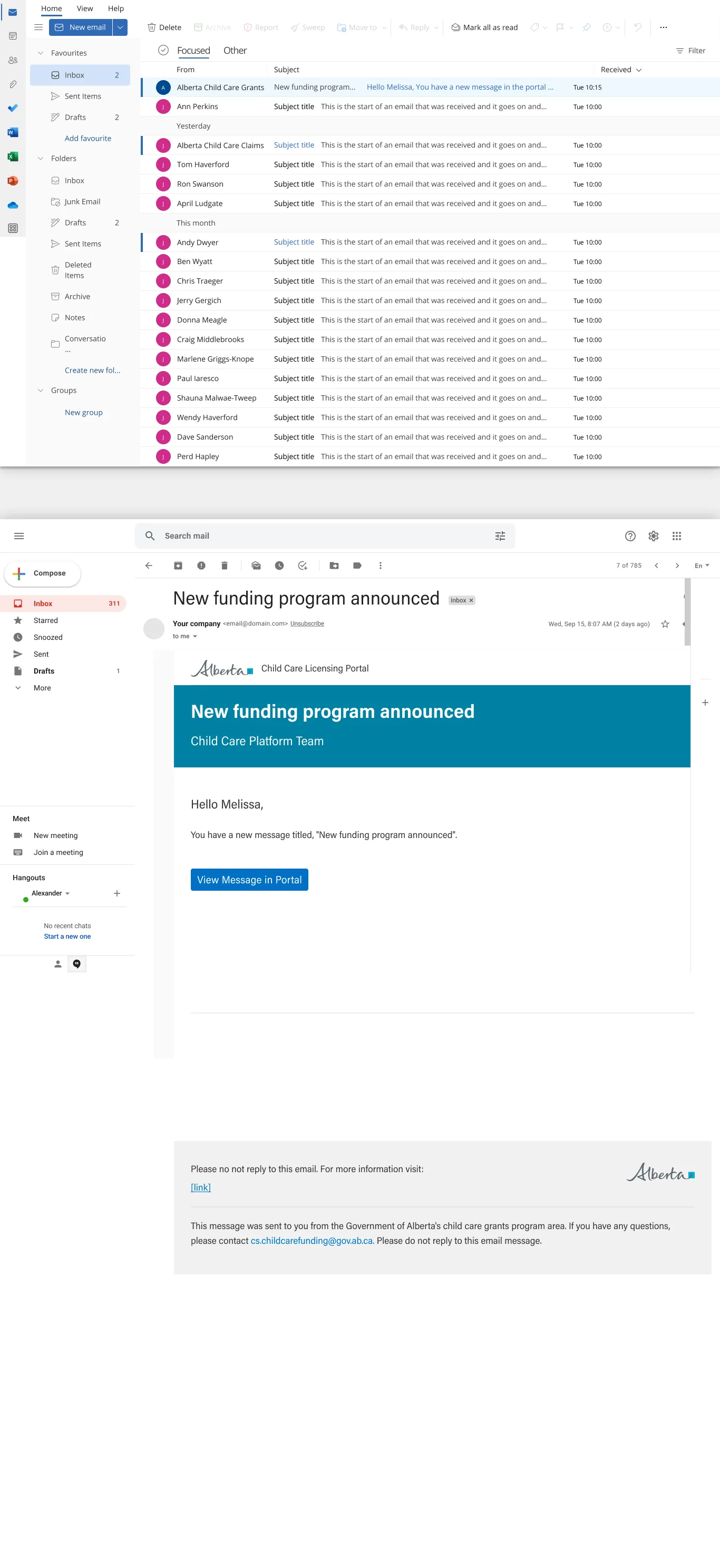 An email notification arrives in the operator’s inbox.