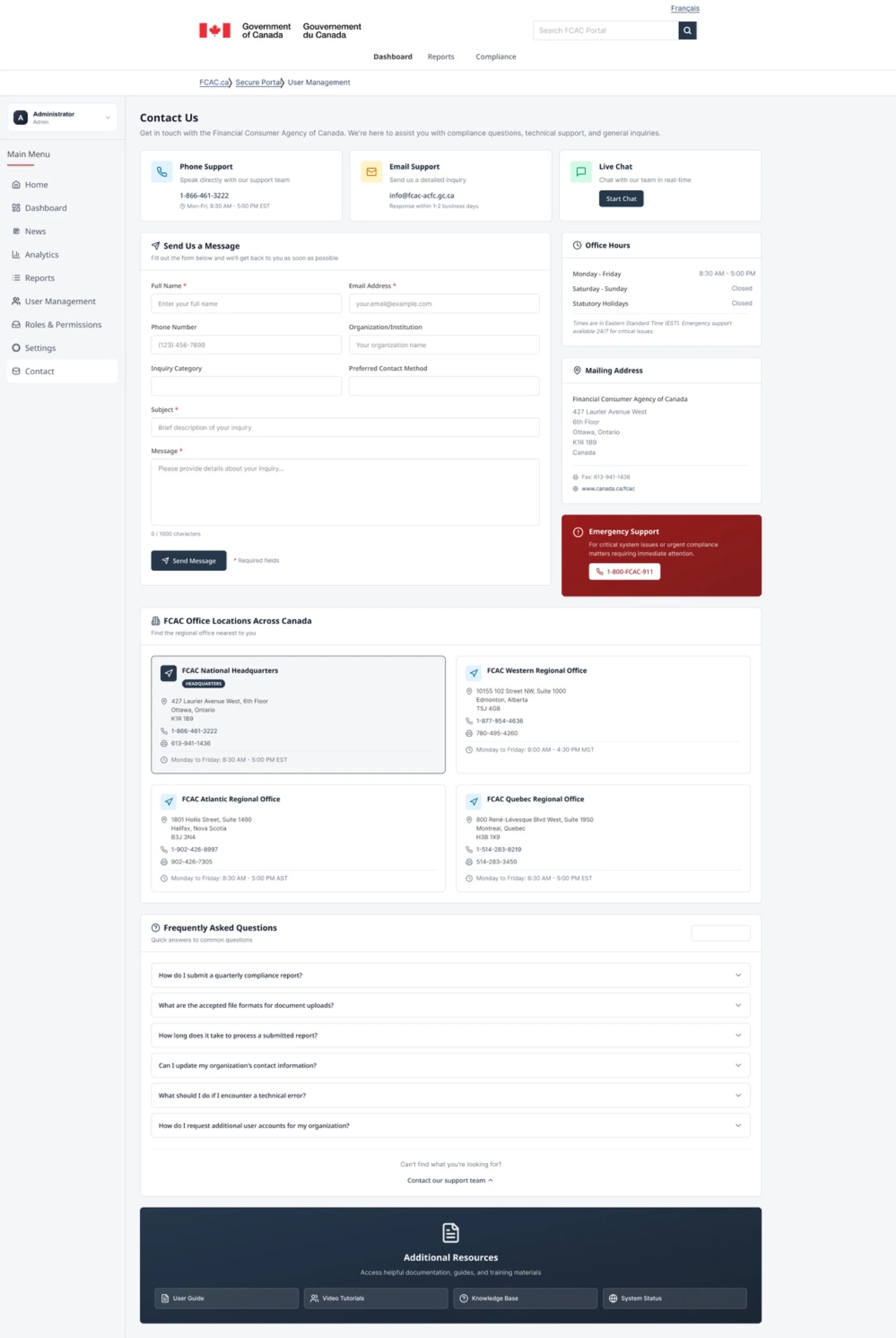 Supporting administrative interactions and form treatments.