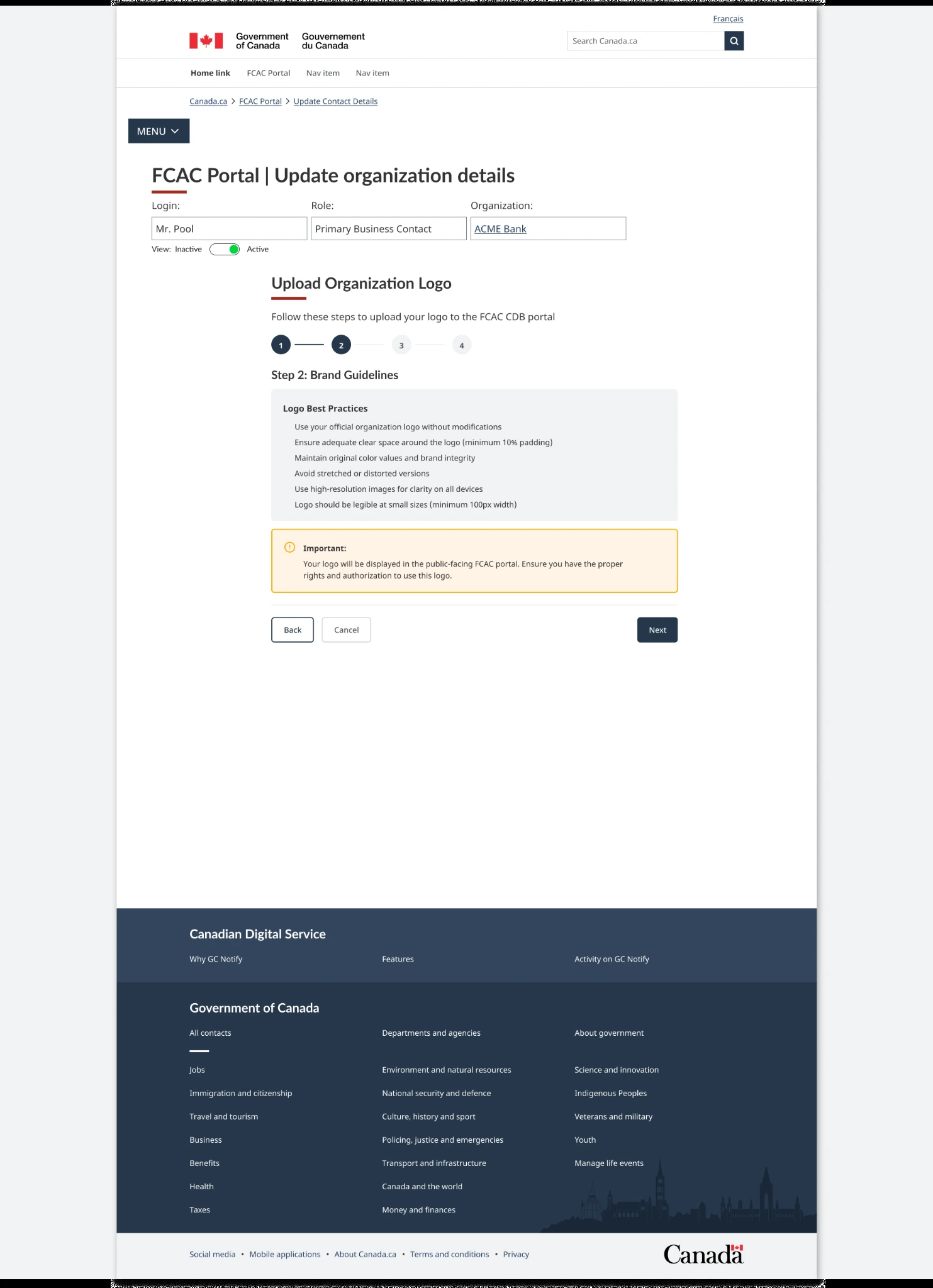File-selection guidance and feedback within the upload journey.